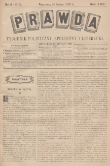 Prawda : tygodnik polityczny, społeczny i literacki. R.26, 1906, nr 8