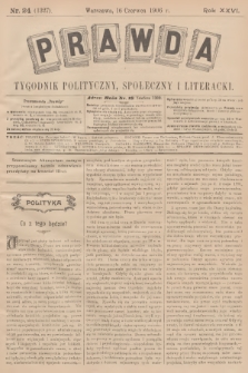 Prawda : tygodnik polityczny, społeczny i literacki. R.26, 1906, nr 24