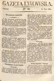 Gazeta Lwowska. 1834, nr 90