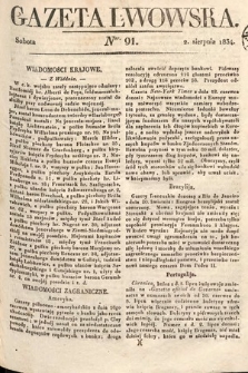 Gazeta Lwowska. 1834, nr 91