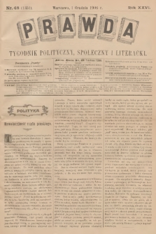 Prawda : tygodnik polityczny, społeczny i literacki. R.26, 1906, nr 48