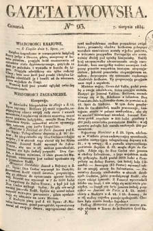 Gazeta Lwowska. 1834, nr 93