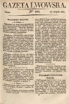 Gazeta Lwowska. 1834, nr 100