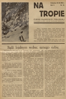 Na Tropie : pismo młodzieży polskiej. R.5, 1932, nr 19
