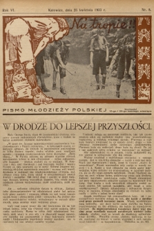 Na Tropie : pismo młodzieży polskiej. R.6, 1933, nr 8
