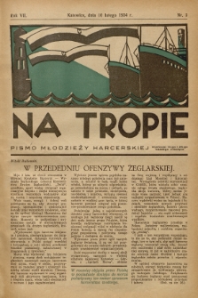 Na Tropie : pismo młodzieży harcerskiej. R.7, 1934, nr 3