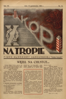 Na Tropie : pismo młodzieży harcerskiej. R.7, 1934, nr 15