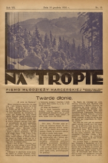 Na Tropie : pismo młodzieży harcerskiej. R.7, 1934, nr 19