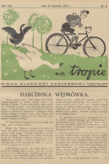 Na Tropie : pismo młodzieży harcerskiej. R.8, 1935, nr 8