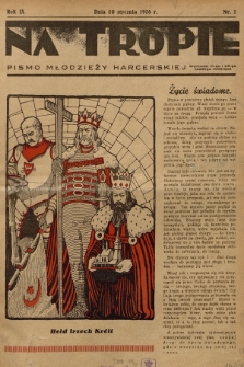 Na Tropie : pismo młodzieży harcerskiej. R.9, 1936, nr 1