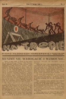 Na Tropie : pismo młodzieży harcerskiej. R.9, 1936, nr 4