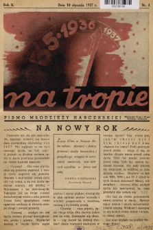 Na Tropie : pismo młodzieży harcerskiej. R.10, 1937, nr 1