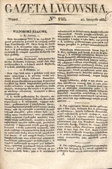 Gazeta Lwowska. 1834, nr 140