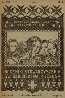 Roczniki Dzieła Św. Dziecięctwa P. Jezusa. R.34, nr 3 (1918)