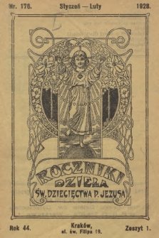 Roczniki Dzieła Św. Dziecięctwa P. Jezusa. R.44, nr 1 (1928)