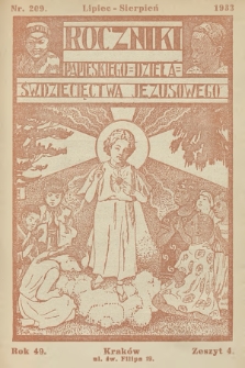 Roczniki Papieskiego Dzieła Św. Dziecięctwa Jezusowego. R.49, nr 4 (1933)