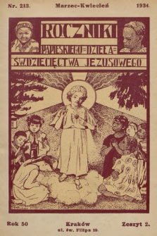 Roczniki Papieskiego Dzieła Św. Dziecięctwa Jezusowego. R.50, nr 2 (1934)