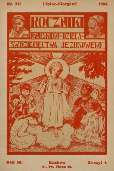 Roczniki Papieskiego Dzieła Św. Dziecięctwa Jezusowego. R.50, nr 4 (1934)