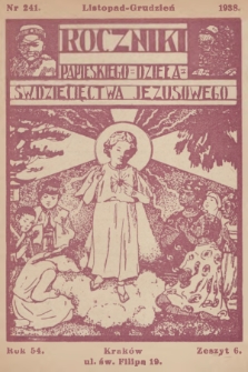 Roczniki Papieskiego Dzieła Św. Dziecięctwa Jezusowego. R.54, nr 6 (1938)