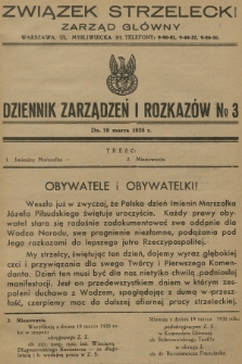 Dziennik Zarządzeń i Rozkazów. 1935, № 3