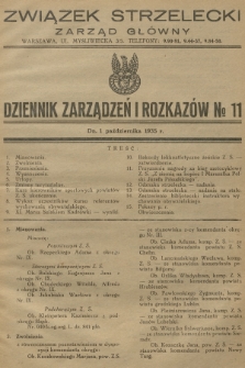 Dziennik Zarządzeń i Rozkazów. 1935, № 11
