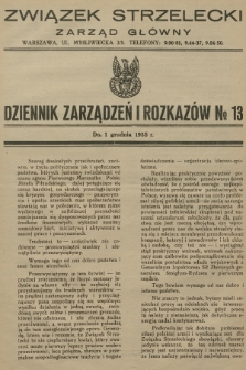 Dziennik Zarządzeń i Rozkazów. 1935, № 13