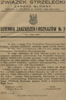 Dziennik Zarządzeń i Rozkazów. 1936, № 2