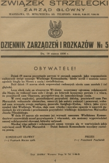 Dziennik Zarządzeń i Rozkazów. 1936, № 5