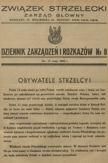 Dziennik Zarządzeń i Rozkazów. 1936, № 8