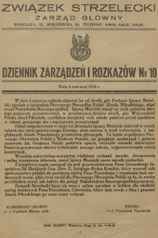 Dziennik Zarządzeń i Rozkazów. 1936, № 10