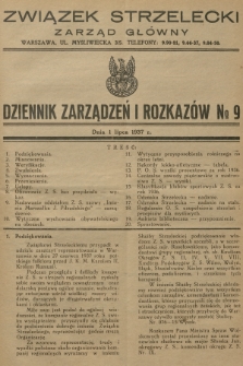 Dziennik Zarządzeń i Rozkazów. 1937, № 9