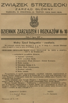 Dziennik Zarządzeń i Rozkazów. 1937, № 10