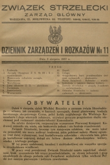 Dziennik Zarządzeń i Rozkazów. 1937, № 11