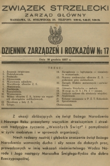 Dziennik Zarządzeń i Rozkazów. 1937, № 17