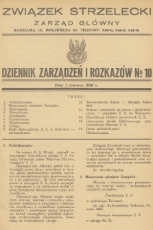 Dziennik Zarządzeń i Rozkazów. 1938, № 10
