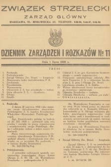 Dziennik Zarządzeń i Rozkazów. 1938, № 11