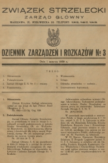 Dziennik Zarządzeń i Rozkazów. 1939, № 3
