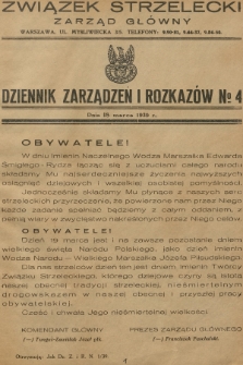 Dziennik Zarządzeń i Rozkazów. 1939, № 4