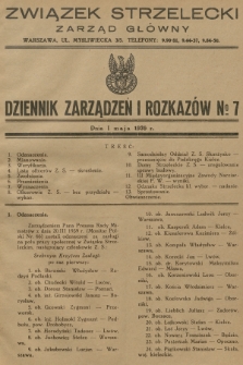 Dziennik Zarządzeń i Rozkazów. 1939, № 7