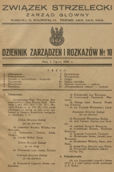 Dziennik Zarządzeń i Rozkazów. 1939, № 10