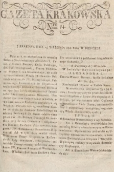 Gazeta Krakowska. 1816, nr 74