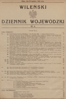 Wileński Dziennik Wojewódzki. 1929, nr 4
