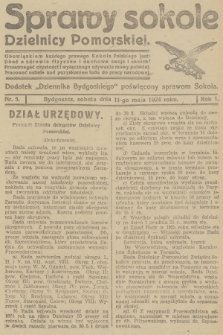 Sprawy Sokole Dzielnicy Pomorskiej : dodatek „Dziennika Bydgoskiego” poświęcony sprawom Sokoła. R.1, 1924, nr 5