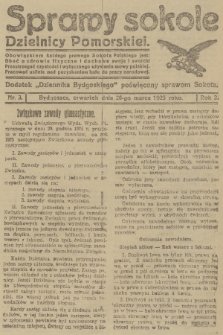 Sprawy Sokole Dzielnicy Pomorskiej : dodatek „Dziennika Bydgoskiego” poświęcony sprawom Sokoła. R.2, 1925, nr 3