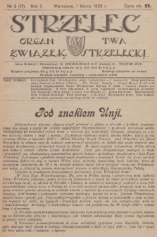 Strzelec : organ T-wa Związek Strzelecki. R.2, 1922, № 3