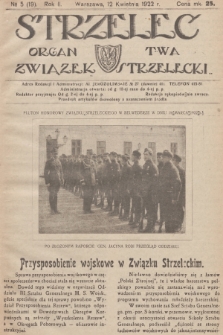 Strzelec : organ T-wa Związek Strzelecki. R.2, 1922, № 5