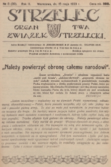 Strzelec : organ T-wa Związek Strzelecki. R.3, 1923, № 8