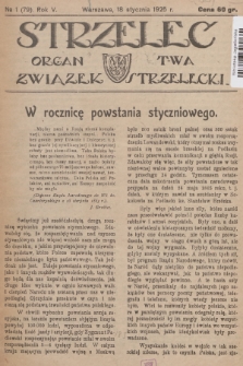 Strzelec : organ T-wa Związek Strzelecki. R.5, 1925, № 1