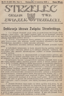 Strzelec : organ T-wa Związek Strzelecki. R.5, 1925, № 5-6