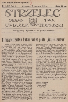 Strzelec : organ T-wa Związek Strzelecki. R.5, 1925, № 11